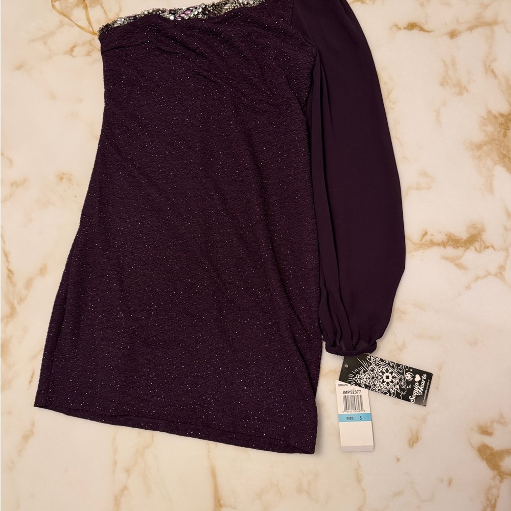 Simply Dresses Purple Textured Dress| women’s
